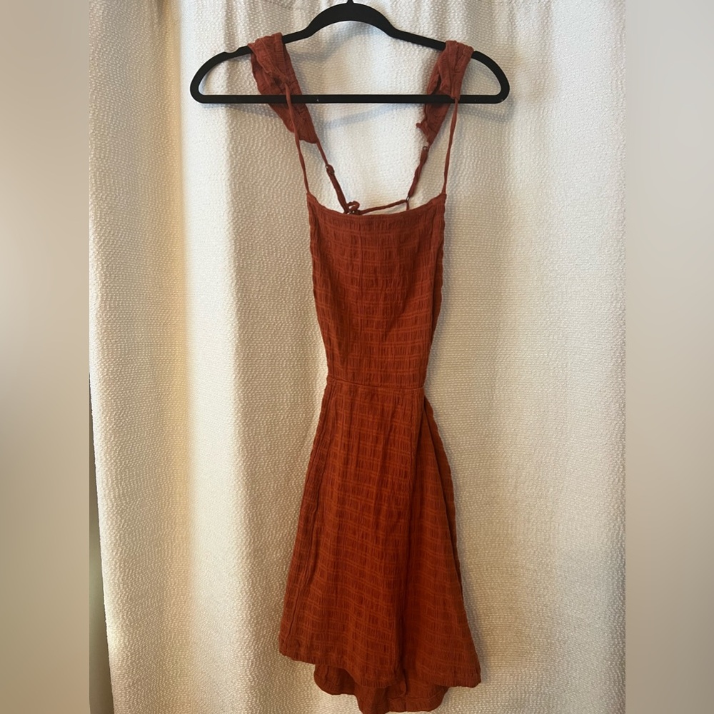 FREE PEOPLE terra cott mini dress XS